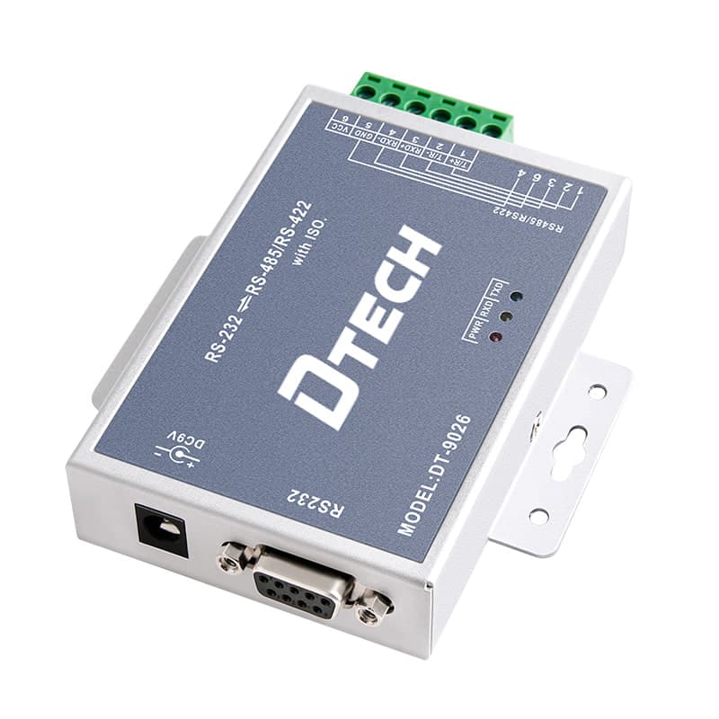 DTECH DT-9026 isolated RS232 to RS485 and RS422 converter for comparing passive and isolated serial conversion